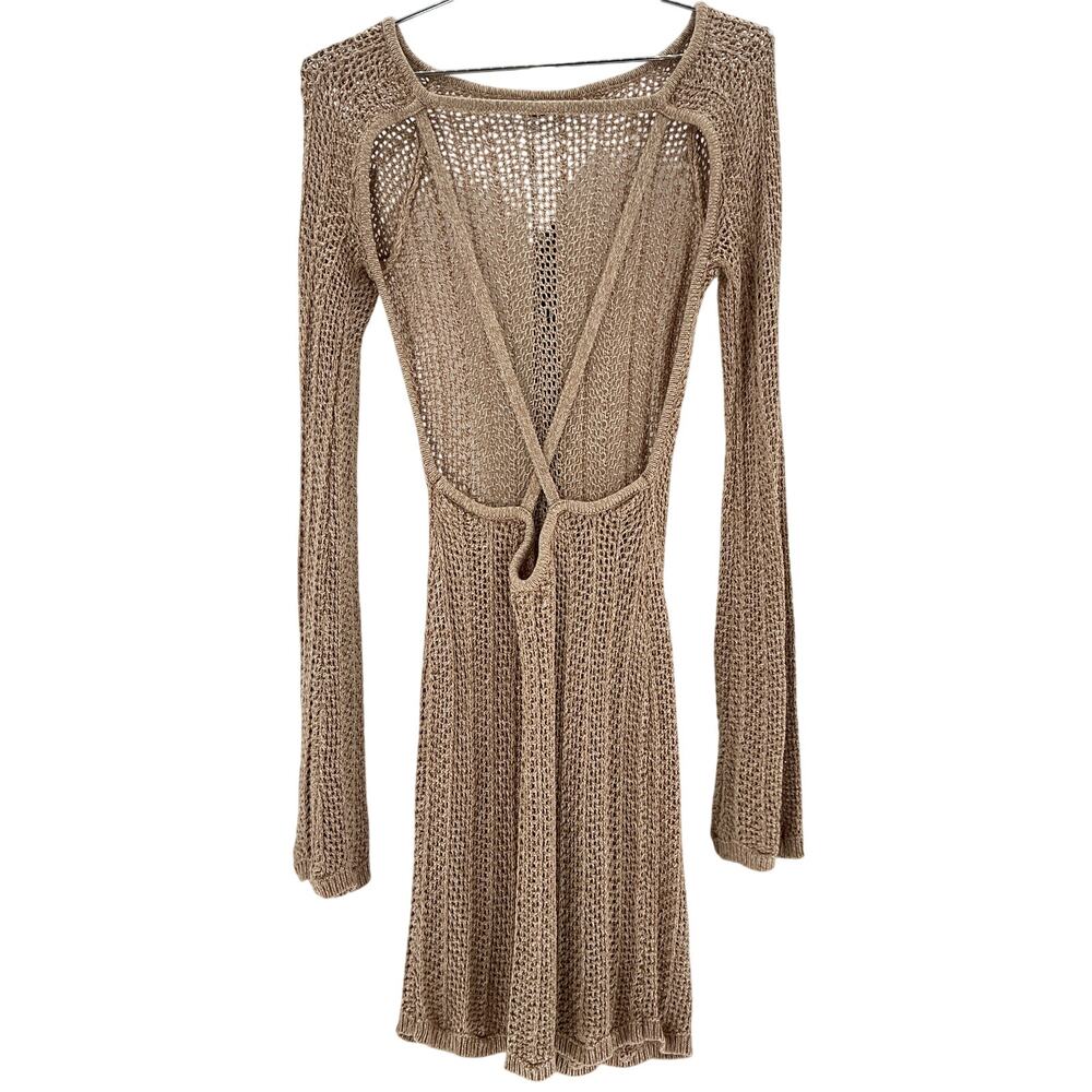 Song Of Style Chic Tan Caden Low Back Knit Mini Size S Dress - Picture 3 of 4
